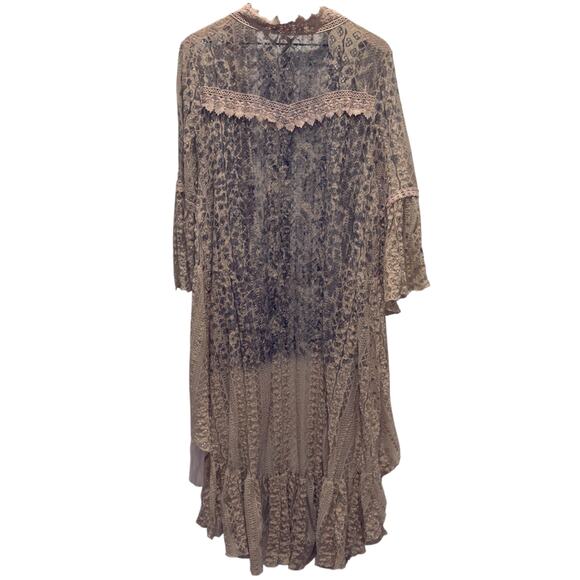 Origami by Vivien Lace Boho Kimono Duster Size XL - Picture 2 of 5